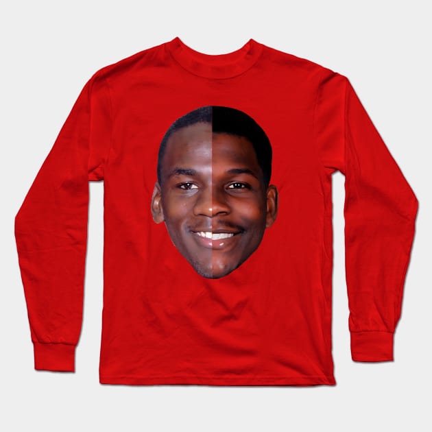 Michael Jordan Anthony Edwards Mash up Long Sleeve T-Shirt by Dystopianpalace